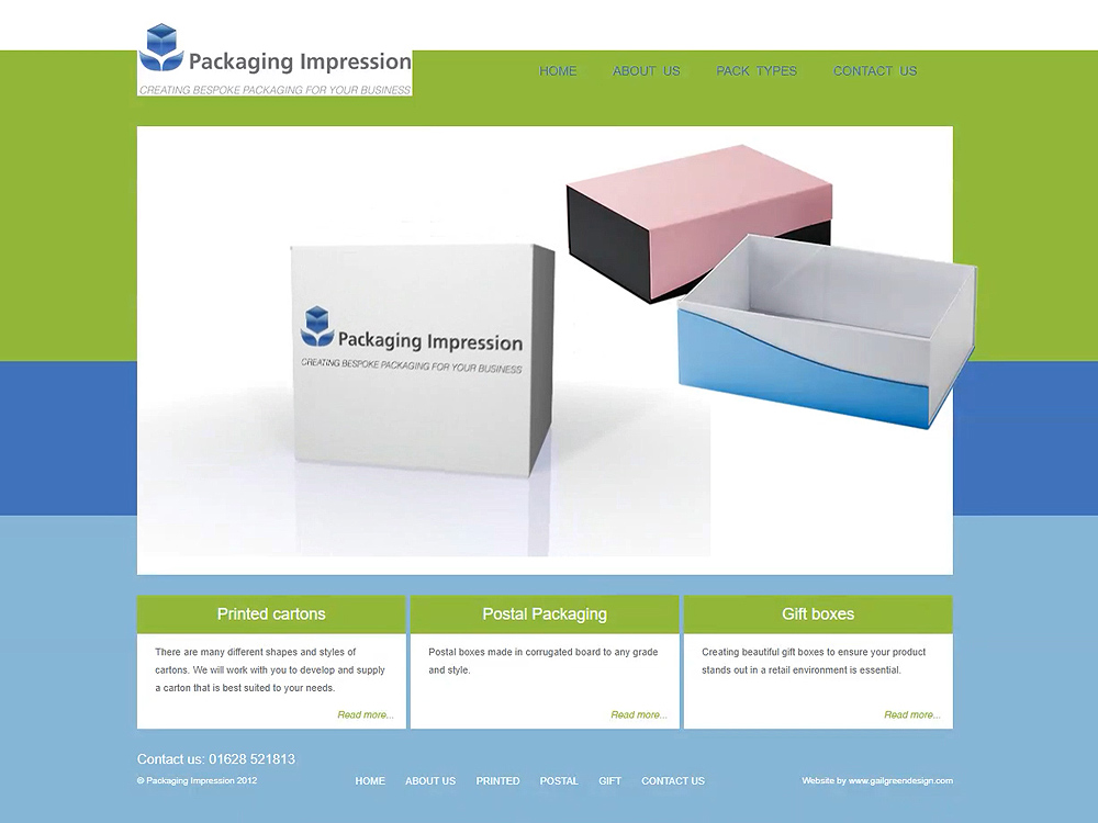 Example of the Packaging Impression Website